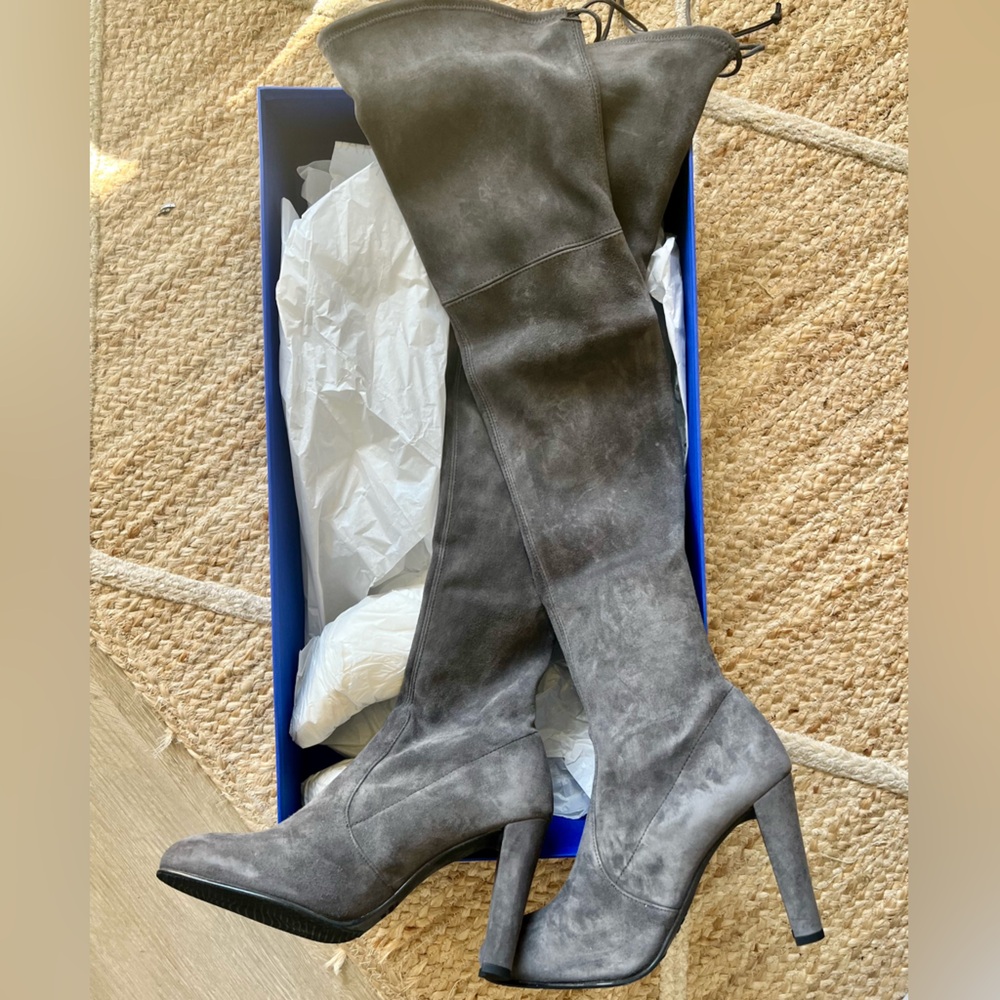 Stuart Weitzman Grey highland boots 8.5